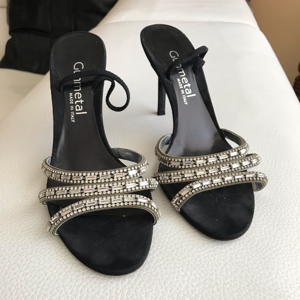 GUNMETAL Women’s Heels s37.5.  Made in Italy